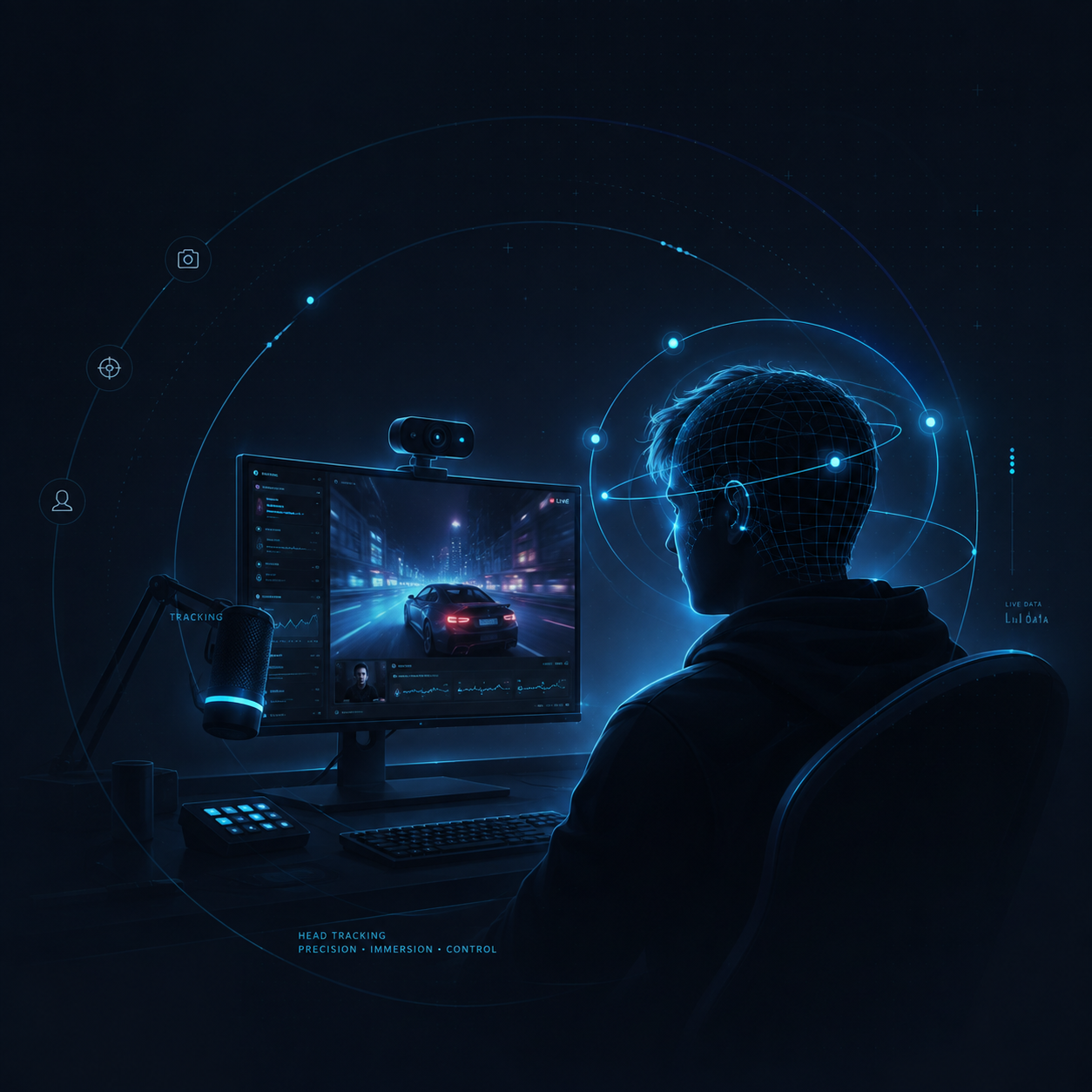Creator TrackVisyon durante una sessione di simulazione